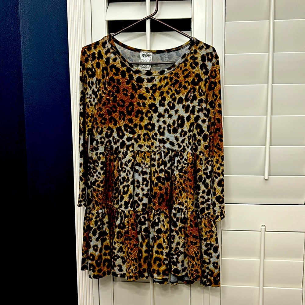 Animal Print Dress or Top to be worn with leggings.